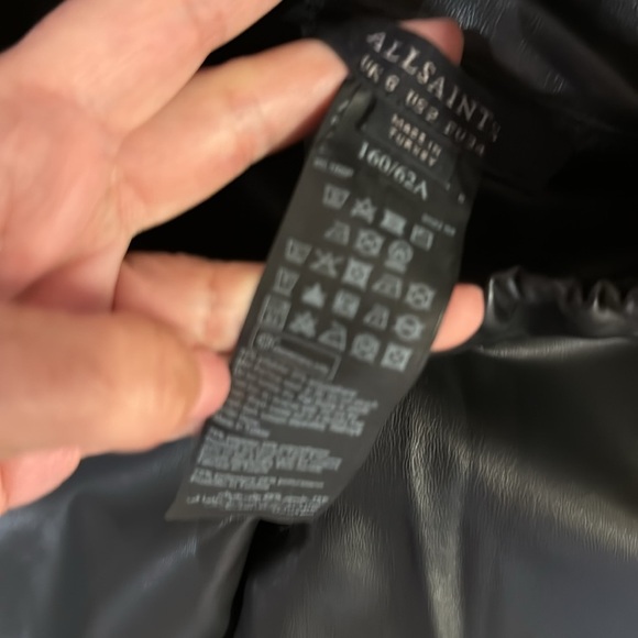 All saints faux leather pants size 2 - Picture 3 of 4